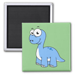 Cute Illustration Of A Brontosaurus. Magnet