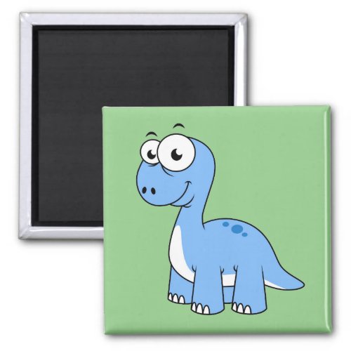 Cute Illustration Of A Brontosaurus Magnet