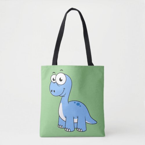 Cute Illustration Of A Brontosaurus Tote Bag