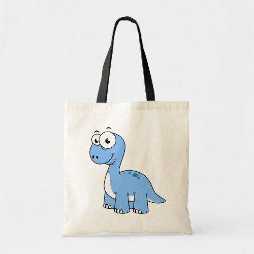 Cute Illustration Of A Brontosaurus Tote Bag