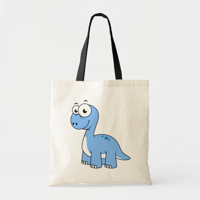 Cute Illustration Of A Brontosaurus. Tote Bag (Front)
