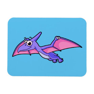 Cute Illustration Of A Flying Pterodactyl. Magnet
