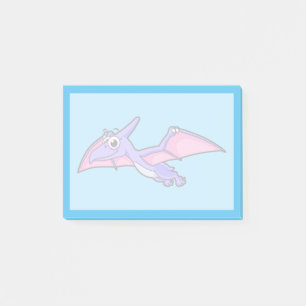 Cute Illustration Of A Flying Pterodactyl. Post-it Notes