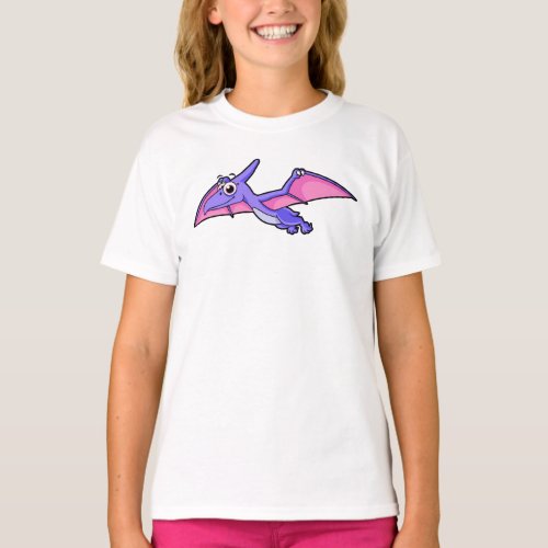 Cute Illustration Of A Flying Pterodactyl T_Shirt