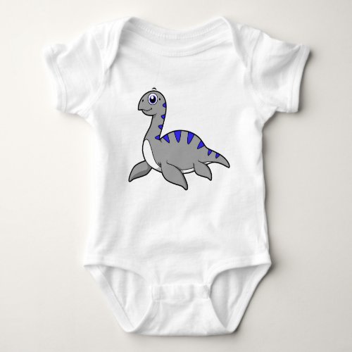 Cute Illustration Of A Loch Ness Monster Baby Bodysuit