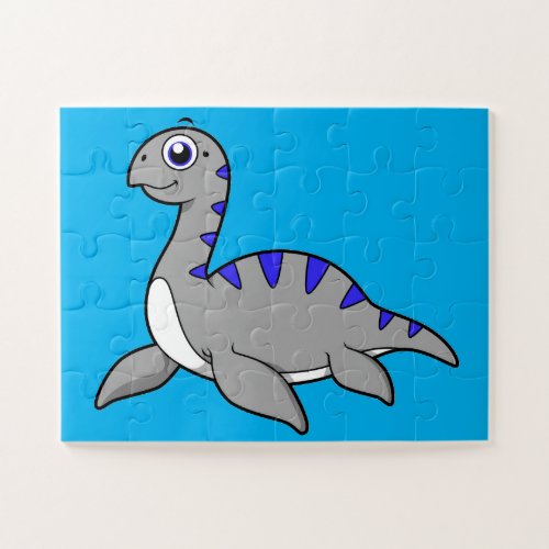 Cute Illustration Of A Loch Ness Monster Jigsaw Puzzle