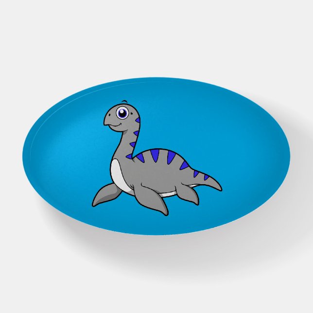 Cute Illustration Of A Loch Ness Monster. Paperweight (Front)