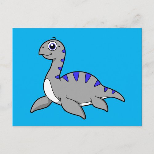 Cute Illustration Of A Loch Ness Monster Postcard