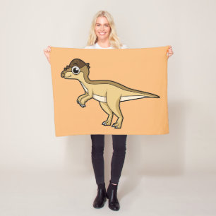 Cute Illustration Of A Pachycephalosaurus Dinosaur Fleece Blanket