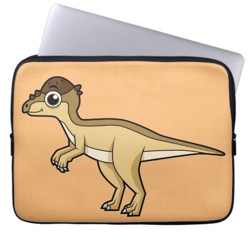 Cute Illustration Of A Pachycephalosaurus Dinosaur Laptop Sleeve