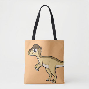 Cute Illustration Of A Pachycephalosaurus Dinosaur Tote Bag