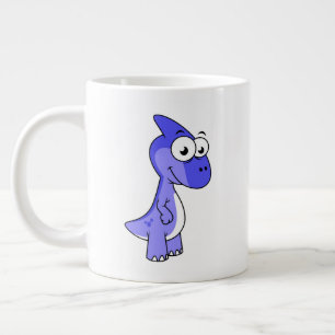 Cute Illustration Of A Parasaurolophus Dinosaur. 2 Giant Coffee Mug