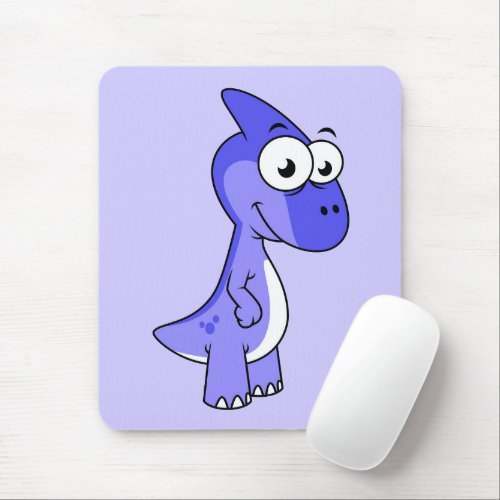 Cute Illustration Of A Parasaurolophus Dinosaur 2 Mouse Pad