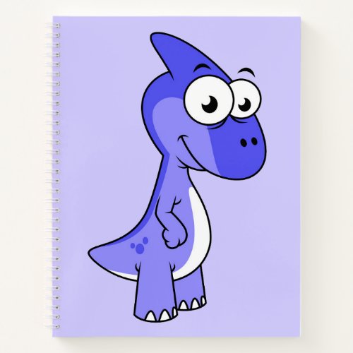 Cute Illustration Of A Parasaurolophus Dinosaur 2 Notebook