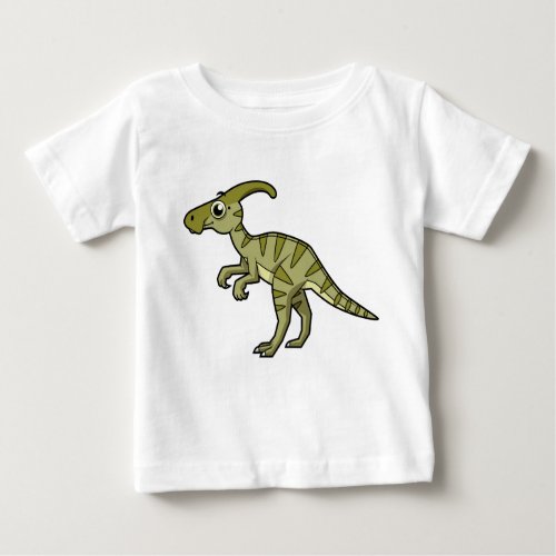 Cute Illustration Of A Parasaurolophus Dinosaur 3 Baby T_Shirt