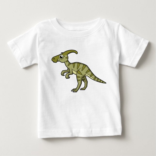 Cute Illustration Of A Parasaurolophus Dinosaur. 3 Baby T-Shirt (Front)