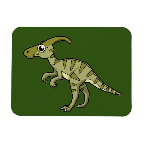 Cute Illustration Of A Parasaurolophus Dinosaur 3 Magnet