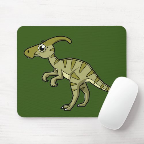 Cute Illustration Of A Parasaurolophus Dinosaur 3 Mouse Pad