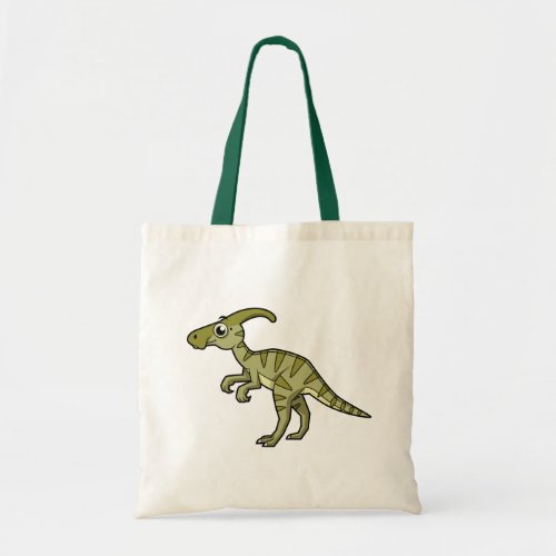 Cute Illustration Of A Parasaurolophus Dinosaur 3 Tote Bag