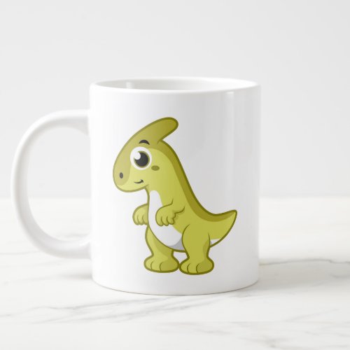 Cute Illustration Of A Parasaurolophus Dinosaur Giant Coffee Mug