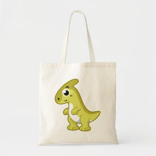 Cute Illustration Of A Parasaurolophus Dinosaur Tote Bag