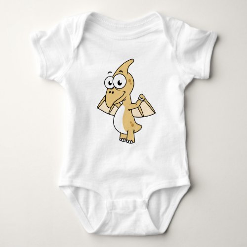Cute Illustration Of A Pterodactyl 2 Baby Bodysuit