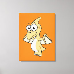 Cute Illustration Of A Pterodactyl. 2 Canvas Print