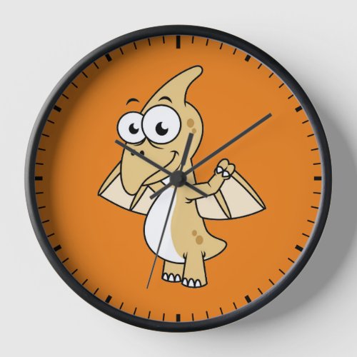 Cute Illustration Of A Pterodactyl 2 Clock