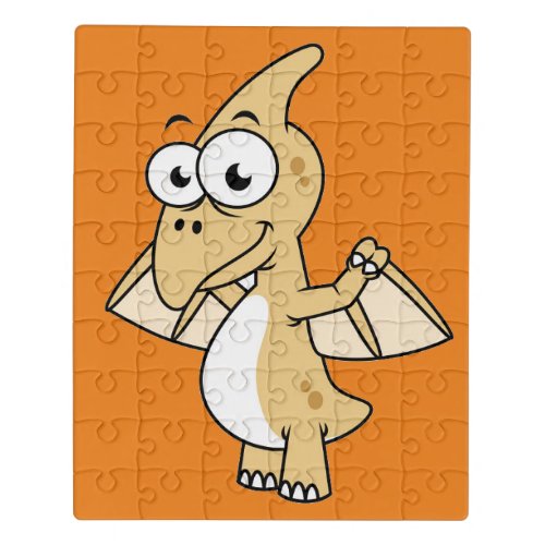 Cute Illustration Of A Pterodactyl 2 Jigsaw Puzzle