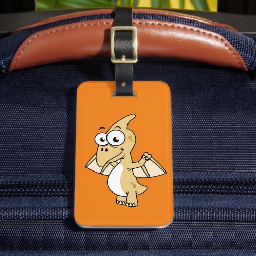 Cute Illustration Of A Pterodactyl 2 Luggage Tag