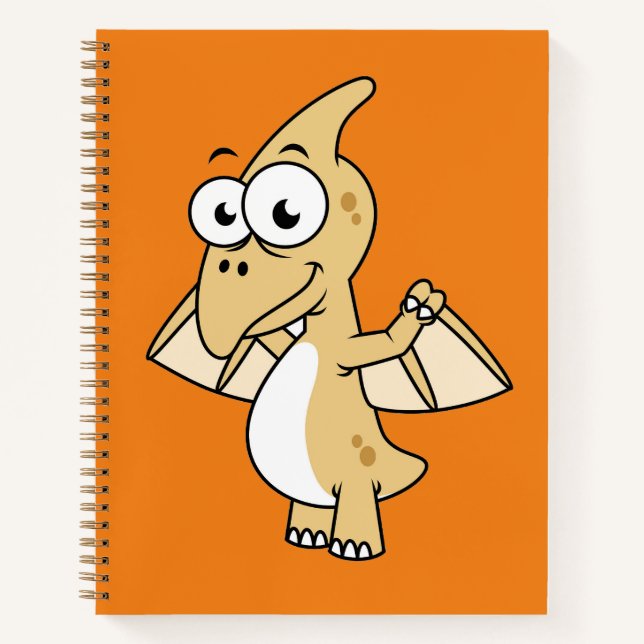 Cute Illustration Of A Pterodactyl. 2 Notebook (Front)