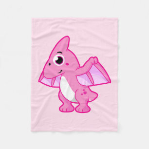 Cute Illustration Of A Pterodactyl. Fleece Blanket