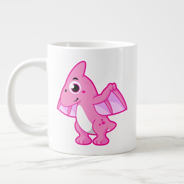Cute Illustration Of A Pterodactyl. Giant Coffee Mug (Left)