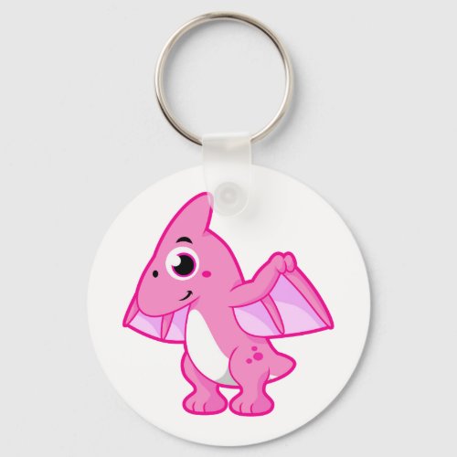 Cute Illustration Of A Pterodactyl Keychain
