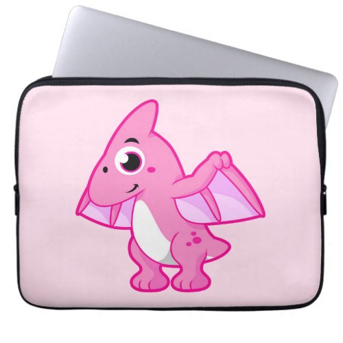 Cute Illustration Of A Pterodactyl Laptop Sleeve