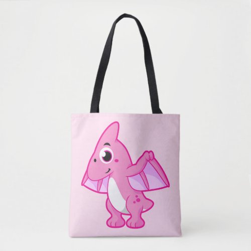 Cute Illustration Of A Pterodactyl Tote Bag