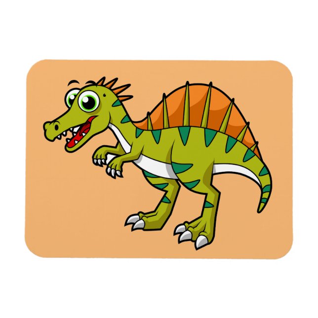 Cute Illustration Of A Smiling Spinosaurus. Magnet (Horizontal)
