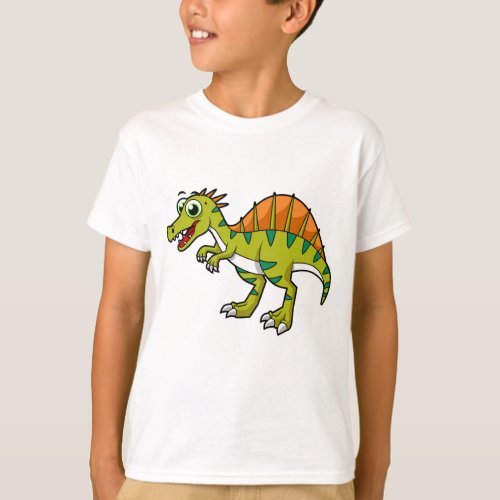 Cute Illustration Of A Smiling Spinosaurus T_Shirt