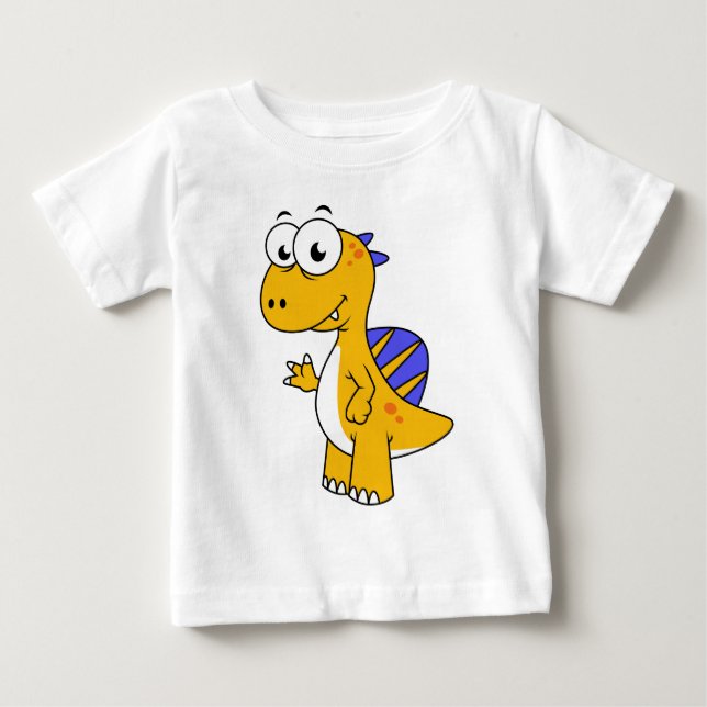 Cute Illustration Of A Spinosaurus. 2 Baby T-Shirt (Front)