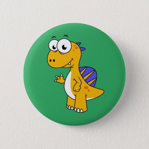 Cute Illustration Of A Spinosaurus 2 Button