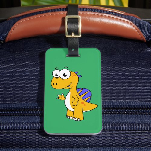 Cute Illustration Of A Spinosaurus 2 Luggage Tag