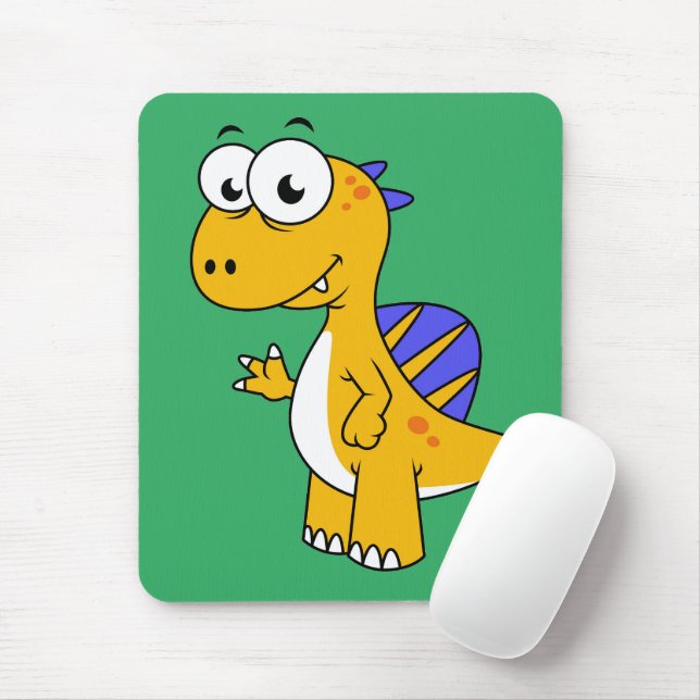 Cute Illustration Of A Spinosaurus. 2 Mouse Pad (With Mouse)