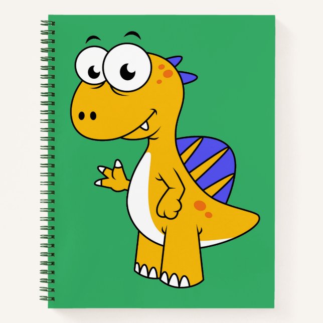Cute Illustration Of A Spinosaurus. 2 Notebook (Front)