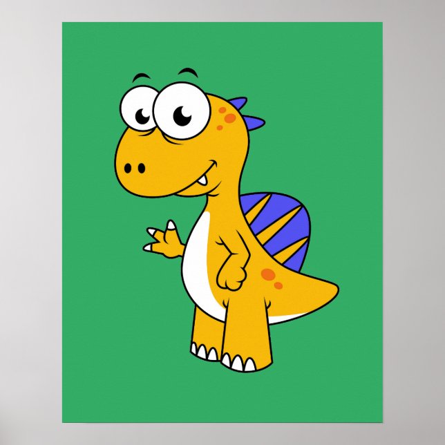 Cute Illustration Of A Spinosaurus. 2 Poster (Front)