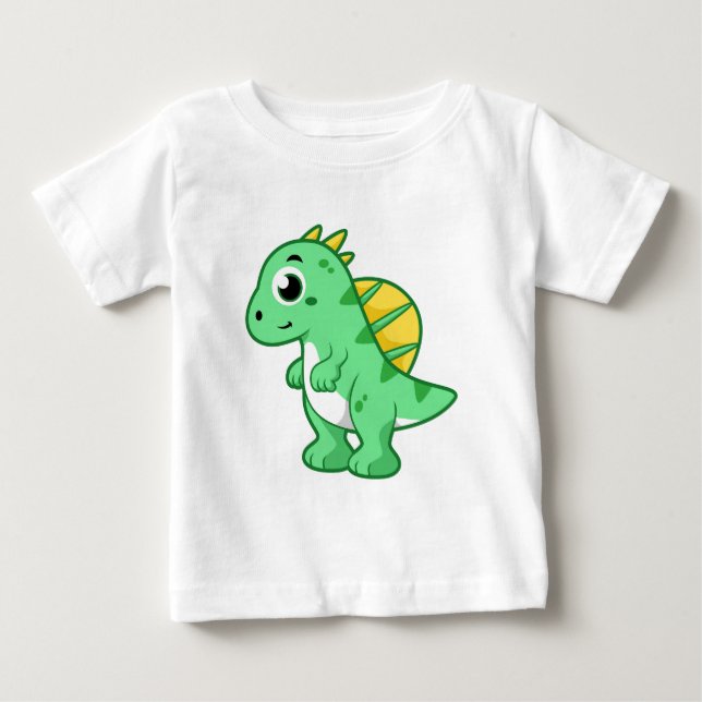 Cute Illustration Of A Spinosaurus. Baby T-Shirt (Front)