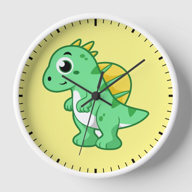 Cute Illustration Of A Spinosaurus. Clock (Front)