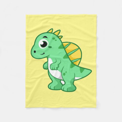 Cute Illustration Of A Spinosaurus Fleece Blanket