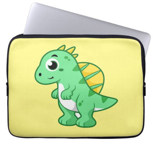 Cute Illustration Of A Spinosaurus Laptop Sleeve