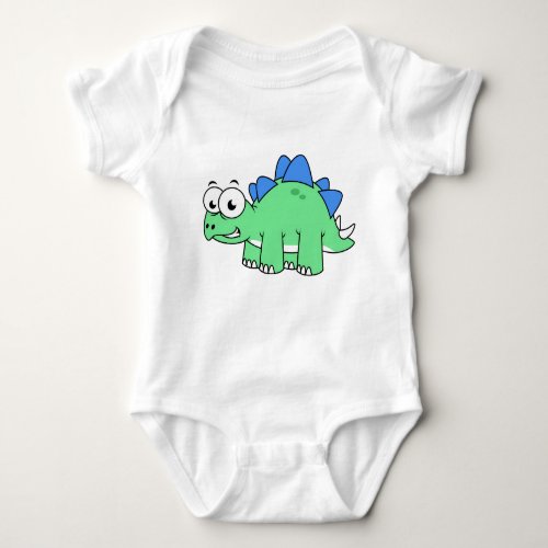 Cute Illustration Of A Stegosaurus 2 Baby Bodysuit