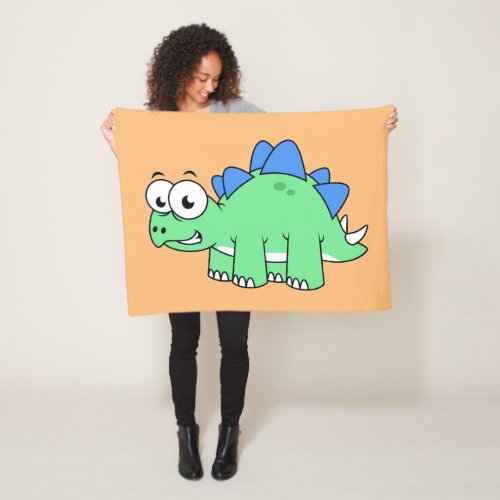 Cute Illustration Of A Stegosaurus 2 Fleece Blanket